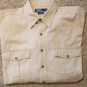 Polo by Ralph Lauren Beige Button-Up Shirt